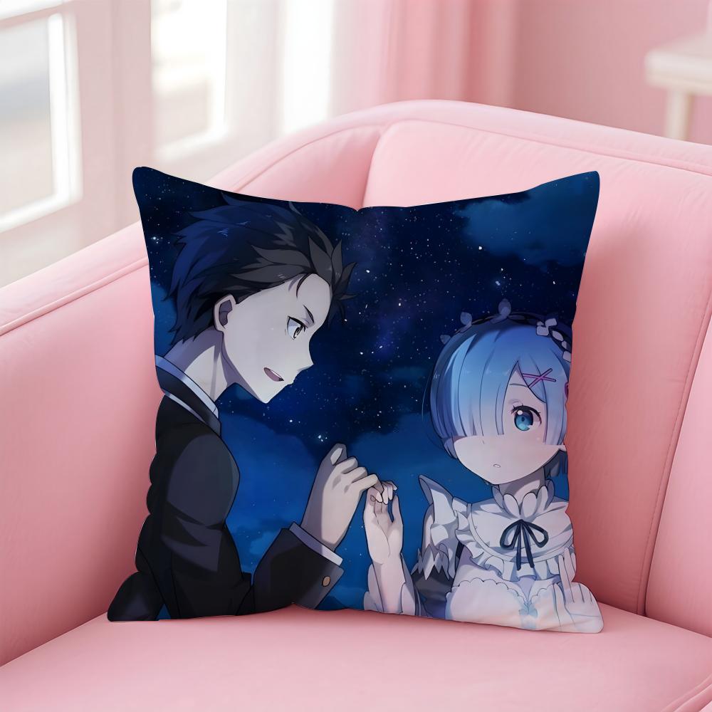 Эмоциональная R-Rezero Начинаем жизнь в другом мире Чехол на подушку Наволочка Мягкая приятная ткань и скрытая молния