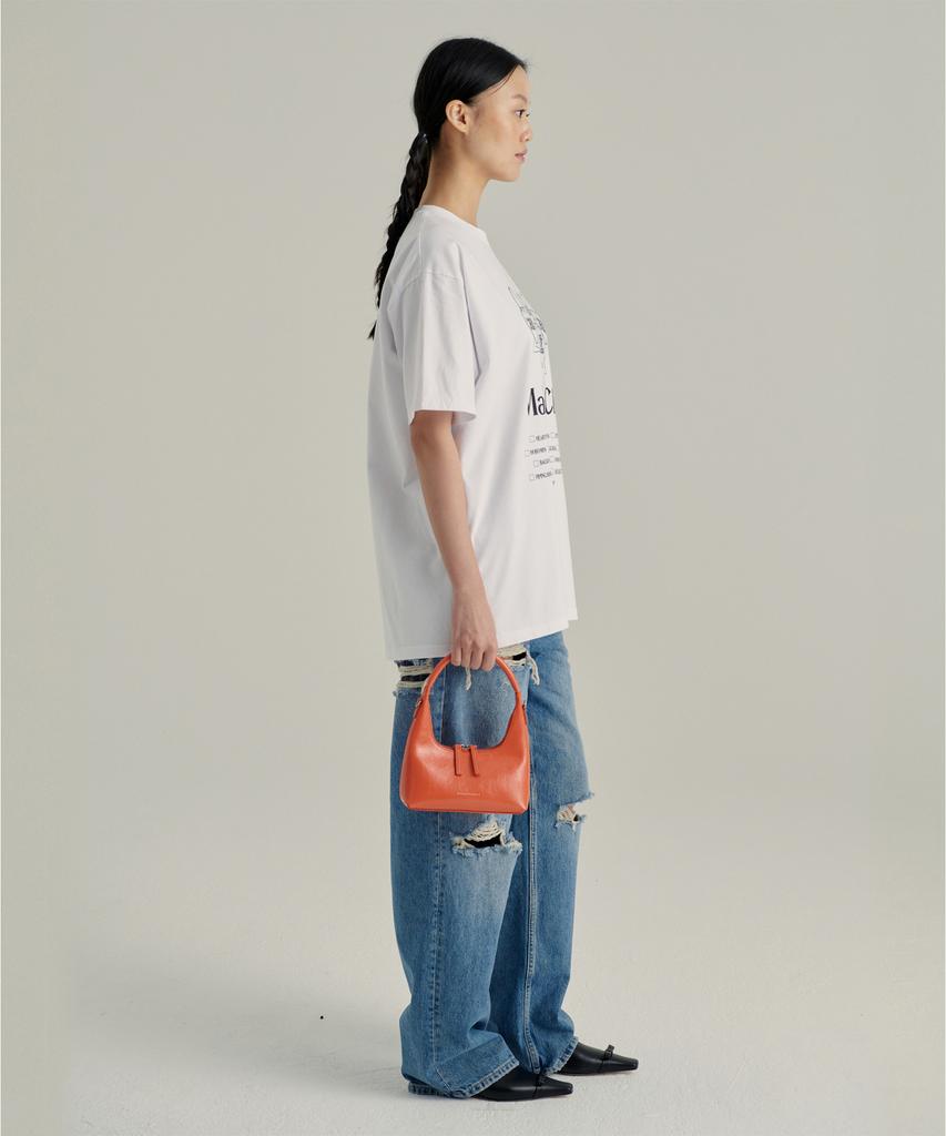 Margesherwood Hobo Mini + Strap - Tangerline Crinkle