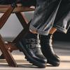 Модные мужские повседневные вечерние выпускные платья оригинальные кожаные ботинки дизайнерские туфли на платформе ковбойские ботильоны классные весенне-осенние короткие ботинки