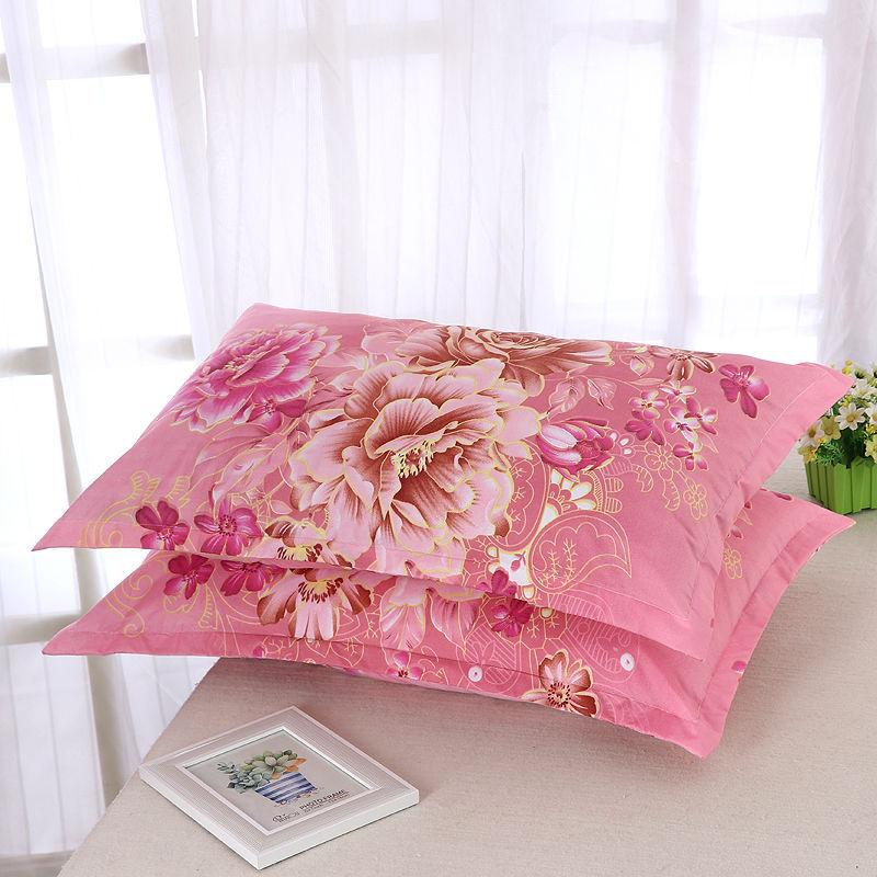 2Pcs 48X74Cm Printed Pillow Case Bed Pillowcases Standard Pillow Cover for Bedding Bedroom (No Filler)