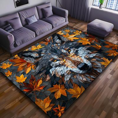 Коврик под стул Wolf Design из нескользящего полиэстера, прочный и удобный коврик для гостиной, кухни, балкона, отеля и