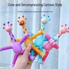 Cartoon Giraffe Stretch Toy: Interactive Suction Cup Keychain for Parent-Child Play