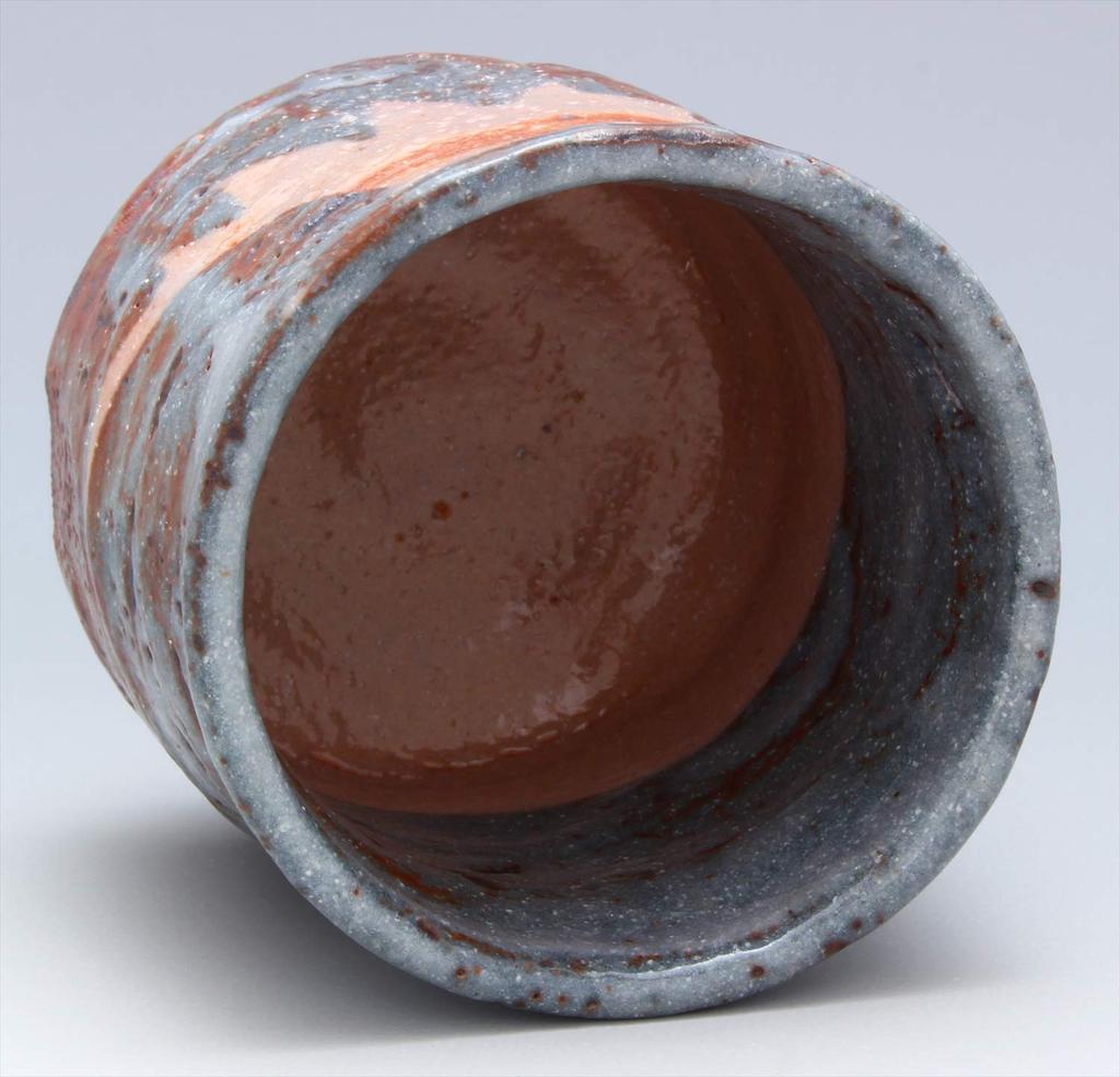 Mino Ware Teacup by Ryoji Gray Shino Fuji Made In Hayashi, Design, Japan, 138-0009