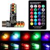 RGB LED T10 W5W Led 194 168 W5W 5050 SMD Car With Remote Clearance Wedge Flash/Strobe Light Reading Lights Controller D5M8