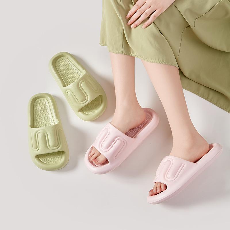 Летние Нескользящие Домашние тапочки Повседневные Милые женские тапочки Удобные Мягкая подошва ЭВА Тапочки для ванной Комнатные тапочки для пар