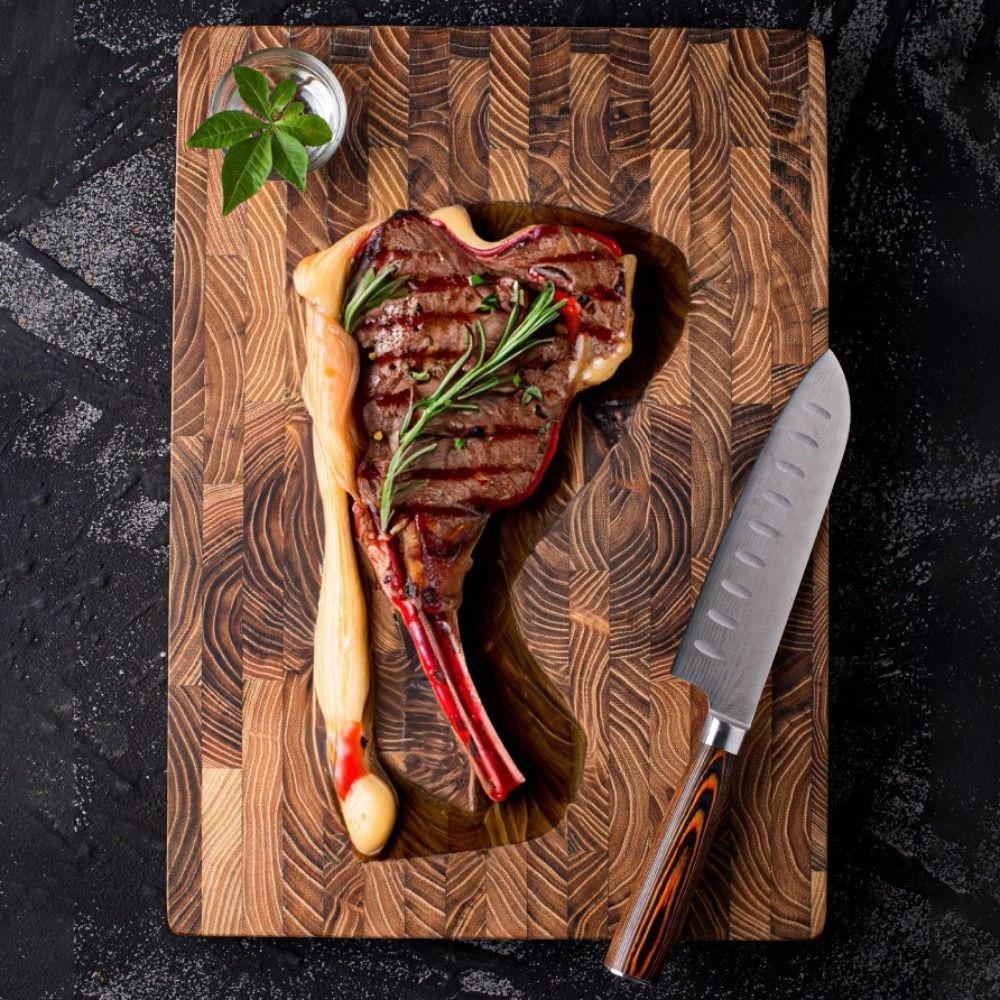 Thickened Teak Wood Cutting Board Rectangular Charcuterie Board Serving Board Restaurants