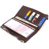 Практичный женский кошек из натуральной зернистой кожи CANPELLINI Wallet 21632 Коричневый
