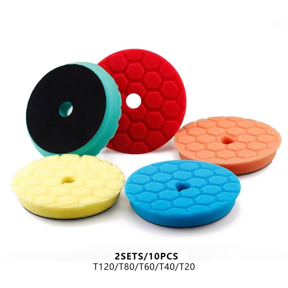 (Массовые продажи) 3"(80мм)/5"(125мм)/6"(150мм) Полировальные губки Hex-Logic для DA/RO/GA полировальной машины
