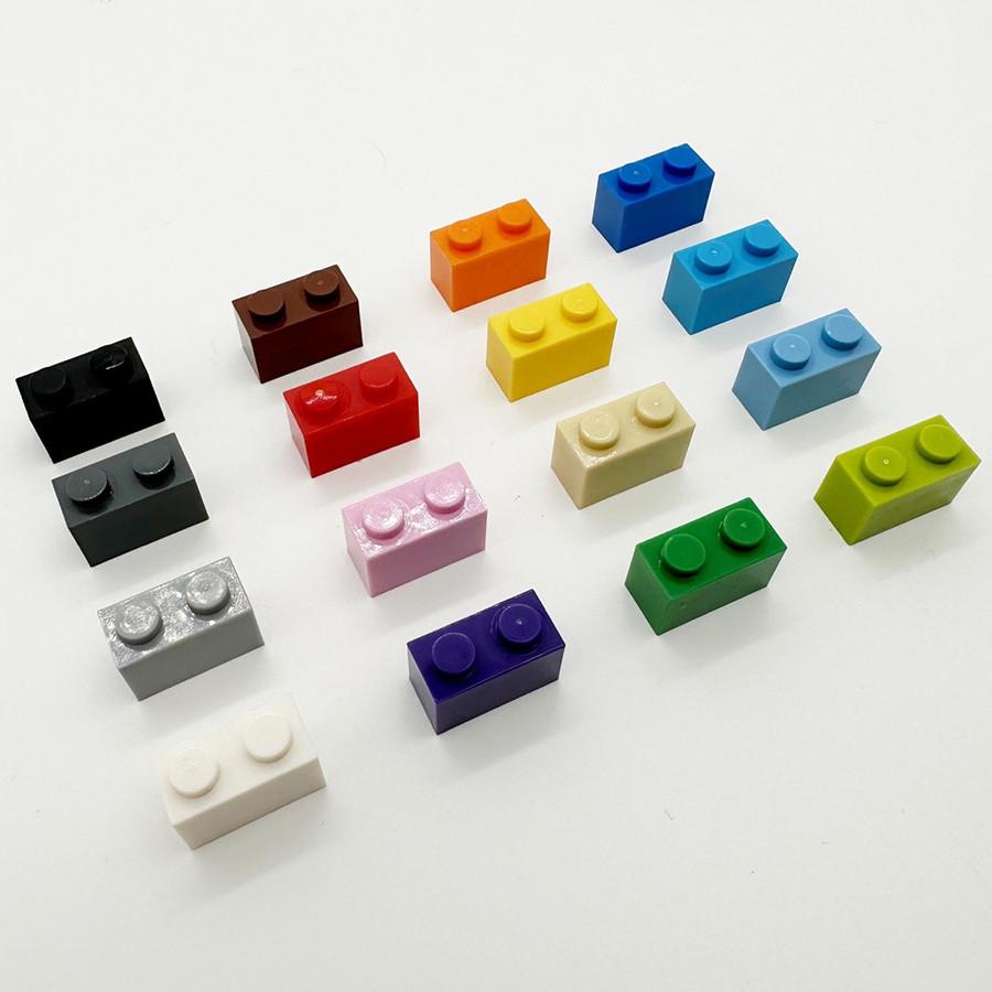 40PCS Thick 1x2 Dots Bricks DIY Building Blocks Figures Educational Creative Size Compatible with 3004 ABS Toys for Children