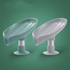 Leaf Shaped Soap Holder Shower Soap Shelf Bath Soap Box Vertical Suction Cup Laundry Soap Dish Storage Tray Bathroom Supplies