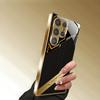 Гальванизированный золотой новый чехол для телефона для Samsung Galaxy S26 Ultra S25 Plus S24 S23 S22 fe закаленное стекло Художественные текстурные узоры