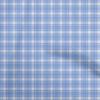 Cotton Flex Medium Blue Fabric Check Sewing Material Print Fabric By The Yard 40 Inch