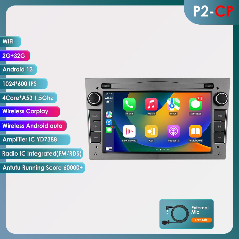 OSSURET Intelligent 8G 128G Android 12 Car Radio For Opel Astra H J 2004 Vectra Vauxhall Antara Zafira Corsa C D Vivaro Meriva 4G Carplay GPS Player