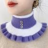 Winter Thick Mink Velvet Ruffle Pullover Warm Scarve Neck Guard Scarf Neck Warmer Fake Collar
