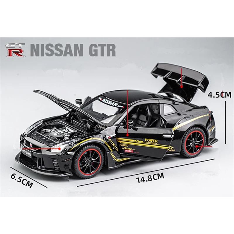 1/32 Nissan Skyline Ares GTR R34 R35 Alloy Sports Car Model Diecast Metal Toy Vehicles Car Model Simulation Collection Kids Gift