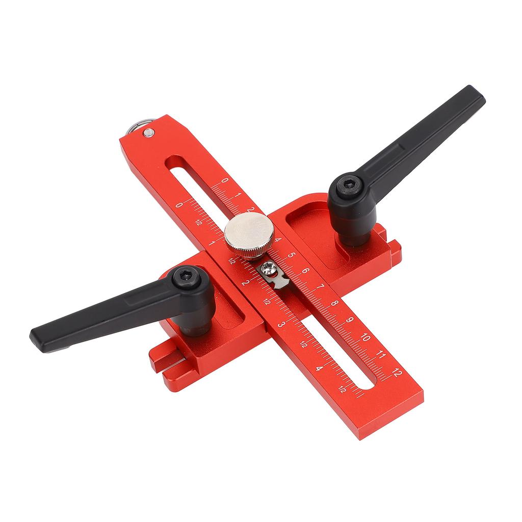 Направляющая для настольной пилы с роликом, двойной шкалой, для деревообработки, тонкая направляющая для продольной резки, подходит для 34x38