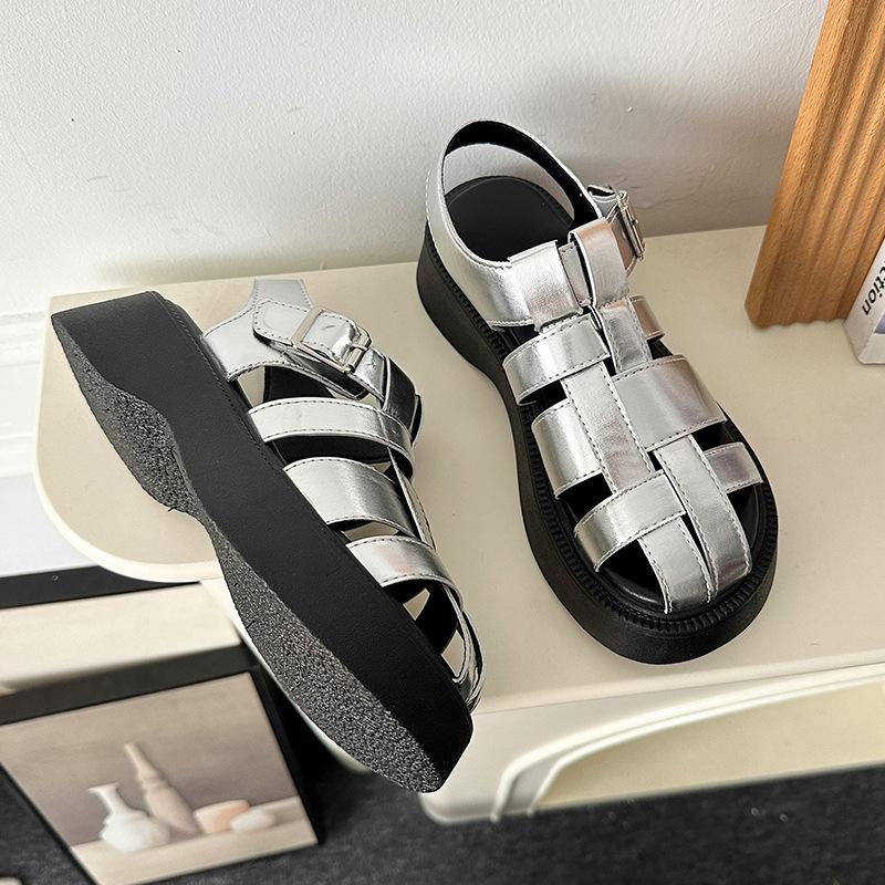 Женские летние новые плетеные повседневные сандалии