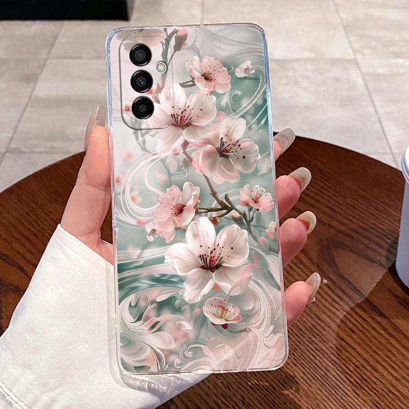 For Samsung Galaxy M13 Phone Case Aesthetic Cute Cat Fashion Transparent Soft Silicone Shell For Samsung M13 4G M 13 Back Covers