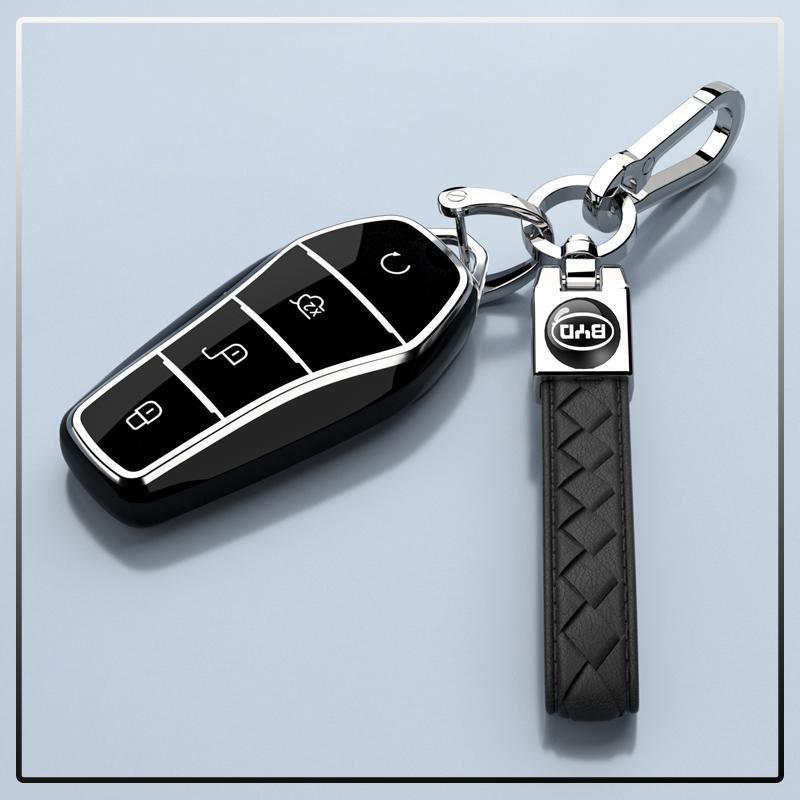 Чехол для ключа автомобиля BYD Yuan PLUS 2025 года с высококачественной защитной цепочкой для мужчин и женщин