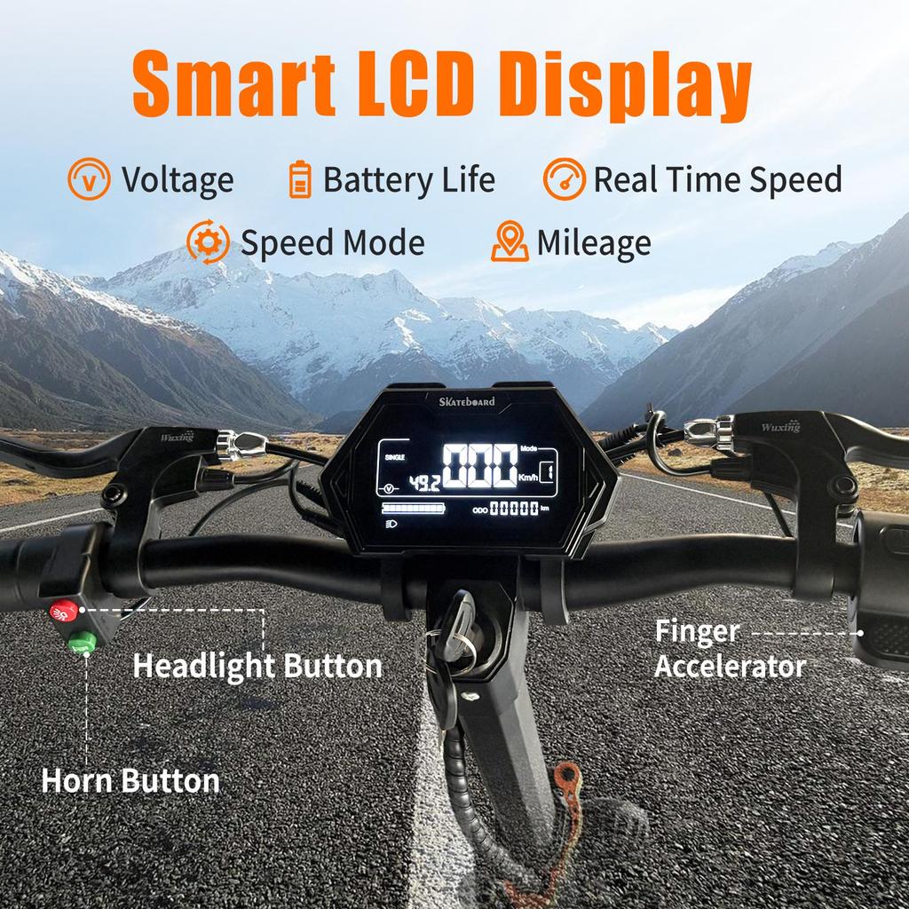 Электросамокат Twofish V5 Max 1000W Мотор 48V18Ah Батарея 45км/ч Макс. скорость 45км Макс. пробег