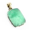 Подвеска из натурального хризопраза из стерлингового серебра 925 пробы в двух тонах 1,3 дюйма P3E49