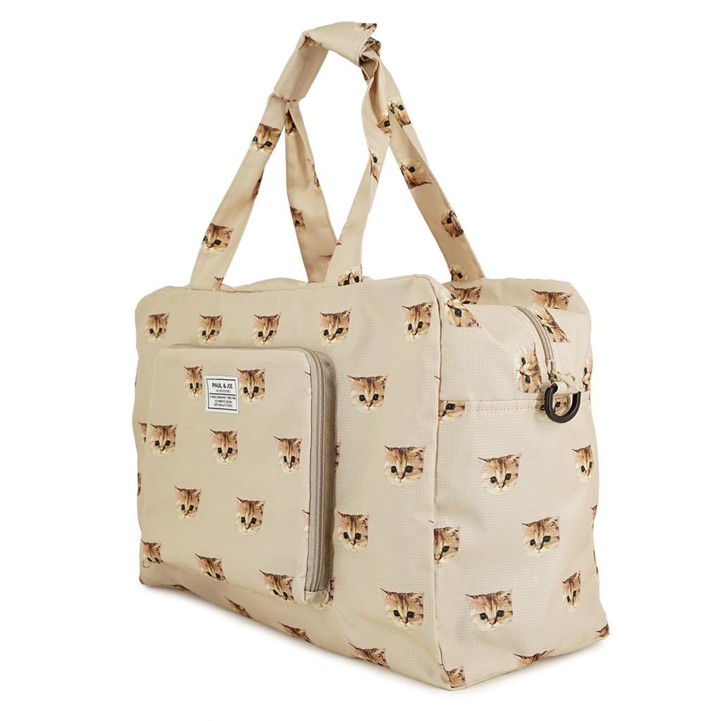 PAUL JOE ACCESSOIRES Складная сумка Boston с рисунком кошки Nunet и PJA-B841-842 (бежевый (Нунетт))
