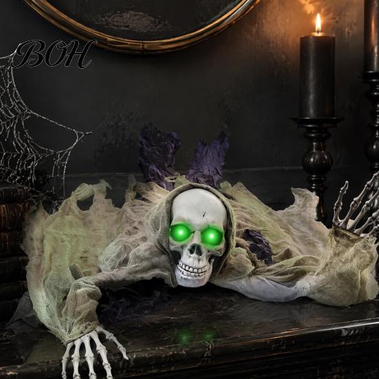 Indoor Outdoor Festive Decor 6Pcs Halloween LED Glowing Eyes with Timer And Remote, Light Up Purple for Pumpkins Skeleton Eyes, Horror DIY Masques,