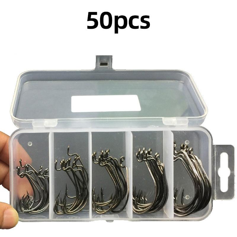 Крючок для ловли воблеров Texas Rig Lure Fishing Hook Set Крючок из высокоуглеродистой ванадиевой стали