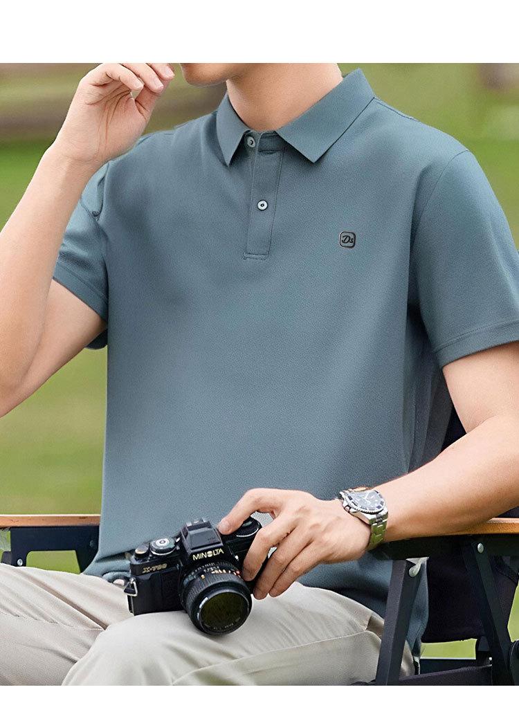 Summer Moisture Wicking Short-Sleeved Polo Shirt for Men