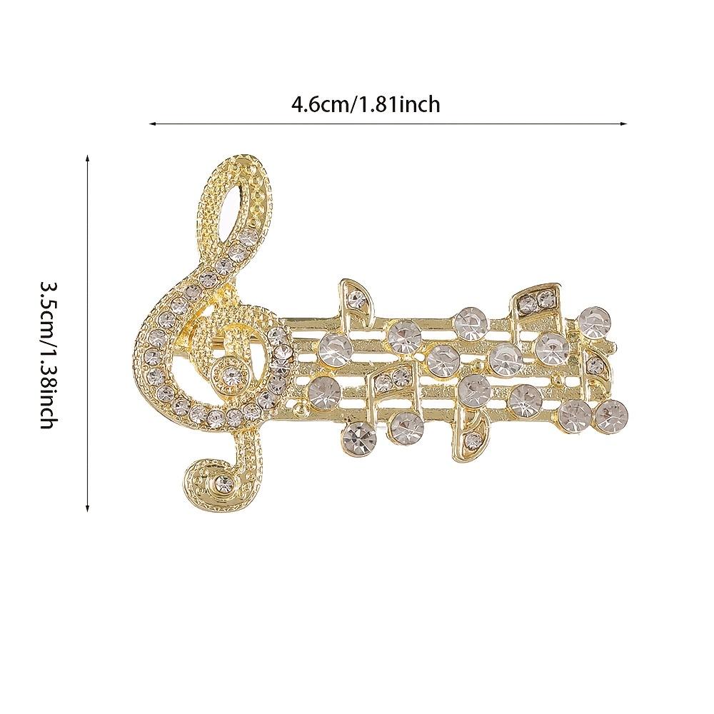 [Music Symbol | Brooch] 1pc Music Symbol Women's Brooch | Collar Pin, Scarf Buckle