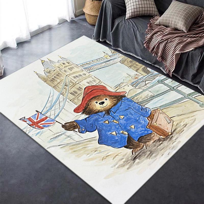 2025 New Paddington Bear Carpet Rug for Living Room Bedroom Home Sofa Decoration,Kids play Non-slip Floor Mat