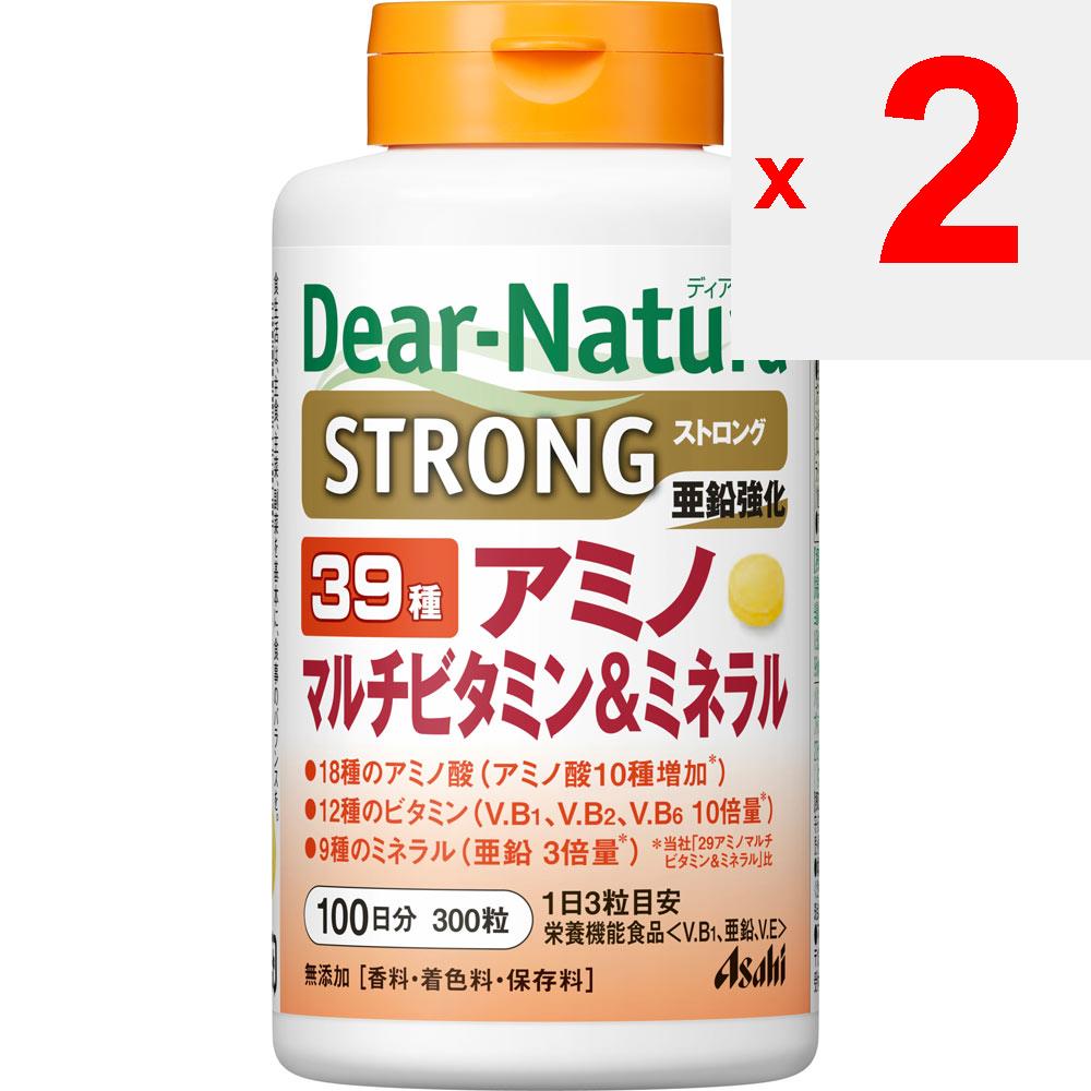 Asahi Dear-Natura Strong 39 аминокислот мультивитамины и минералы 300 капсул (100-дневный запас) Комплексные витамины Комплексные витамины