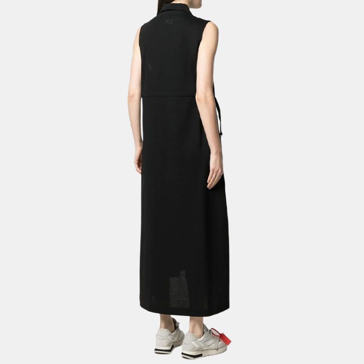 Y-3 SS21 Поло-ворот без рукавов Платье Женские Платья Черный GV4354