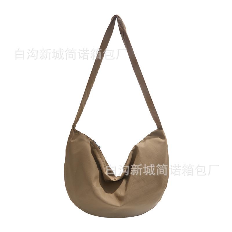2025 Summer New Fashion Simple Messenger Bag Lazy Style Solid Color Shoulder Bag Class Travel Commuter Messenger Bag