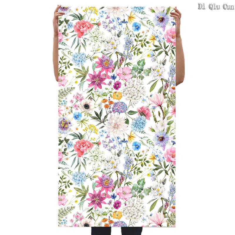 Многоцветные цветочные обои самоклеящиеся акварельные цветы съемный декор для стен камелии пионы букет домашний декор