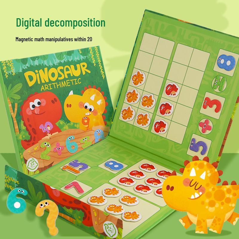Children's Math Educational Toy: Kindergarten Addition & Subtraction Fraction Board with Ten-Frame for Number Decomposition