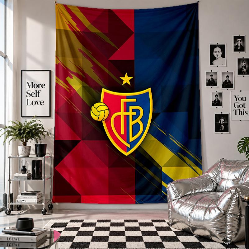 Wall TapestryFC Basel Art Hanging Cloth Decorative Background Cover for Room Decoration