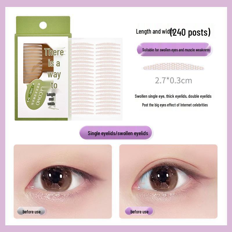 Gemon Natural Invisible Double Eyelid Stickers: Long-Lasting, Traceless Shaping for Big, Beautiful Eyes.