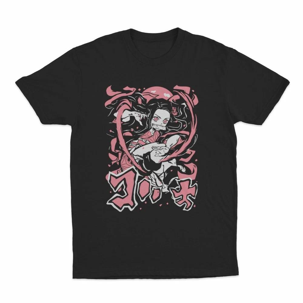 Nezuko Kamado Demon Slayer TShirt Anime Character Tee Unisex Black Cotton S5XL