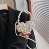 Beautiful Pearl Handbag New Love Shape Girls' Handbag Beaded Mini Crossbody Bag
