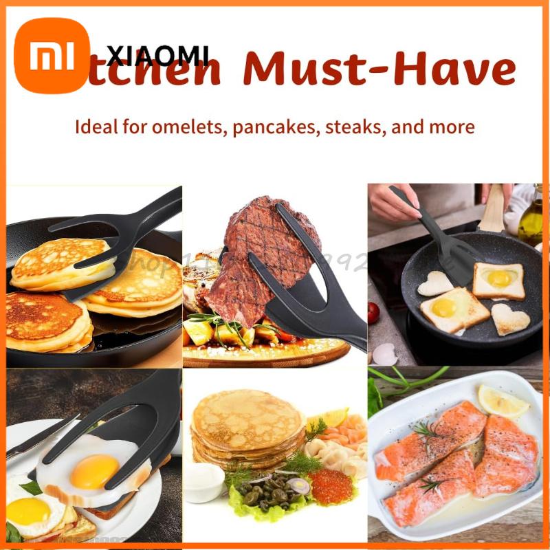Xiaomi Лопатка-щипцы для яиц 2-в-1 Кухонная утварь Кухонные аксессуары Машина для приготовления блинов Щипцы для переворачивания Нейлоновый зажим Гаджеты Инструменты