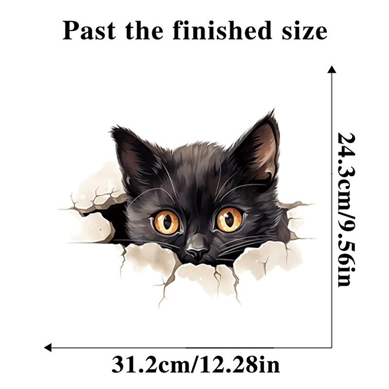 Смешные 3D наклейки на сиденье унитаза с котенком, водонепроницаемые наклейки для туалета с животными, декор для ванной комнаты и туалета