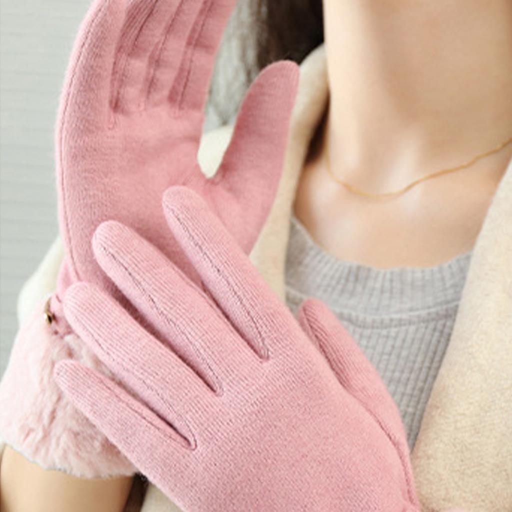 1 пара женских теплых перчаток с сенсорным экраном, зимние противоскользящие перчатки с полными пальцами для велоспорта и езды на открытом воздухе