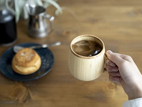 RIVERET Кружка Cafe au Lait, 350 мл, Бамбук, Можно мыть в посудомоечной машине, Белый, RV-205W