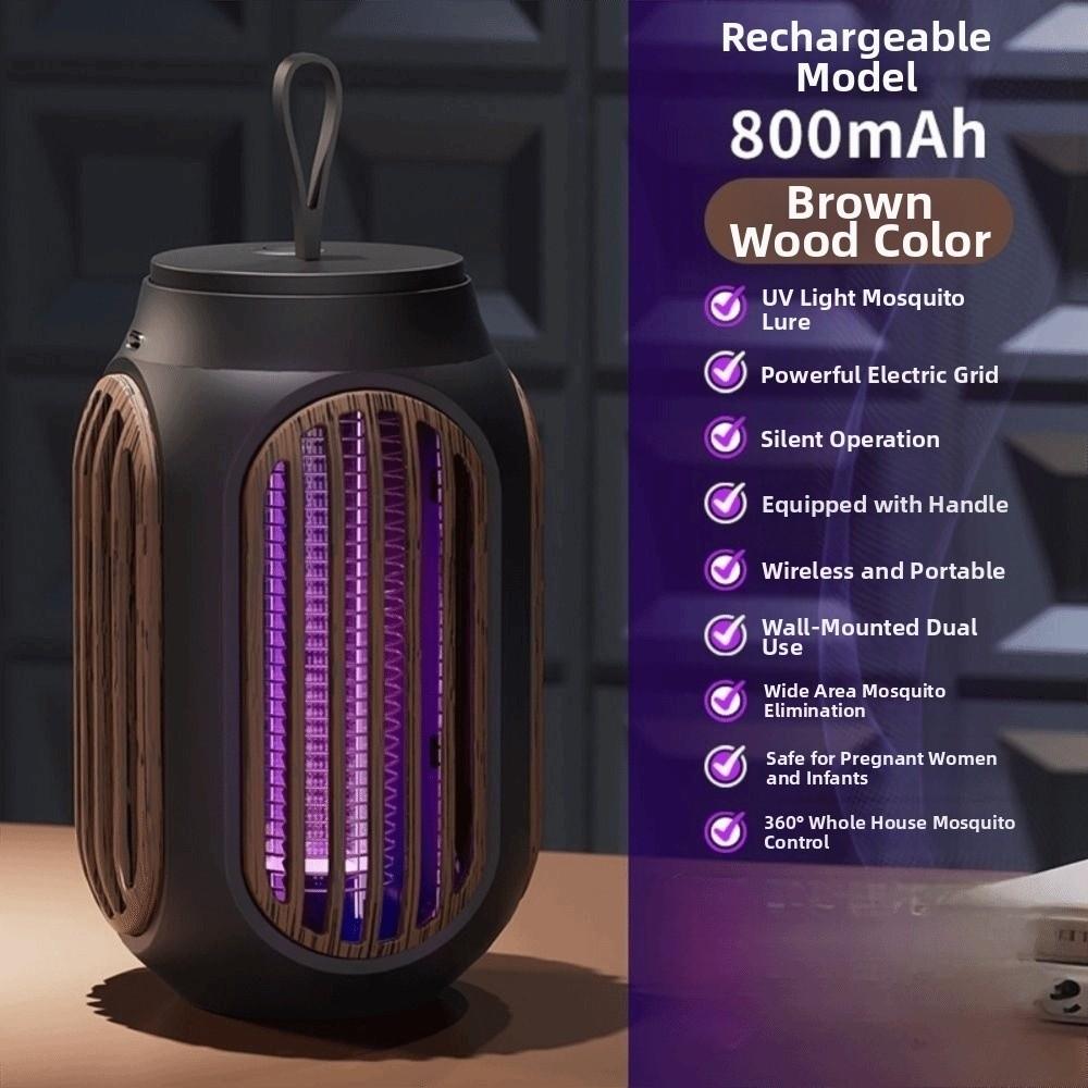 Cordless Shock Bug Zapper USB Charging Insect Fly Trap Effective Electric Mosquito Lamp Garden
