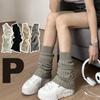 57cm Knitted Leg Warmers Sweet JK Lolita Ankle Warmer Knitted Striped Thickened Stocking Solid Color Leg Covers Winter Stockings