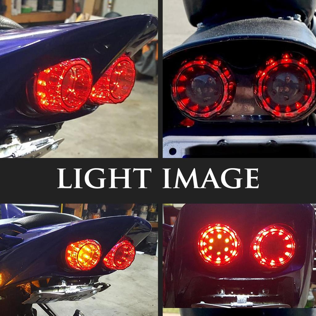 PIENSE Задний фонарь для мотоцикла, Стоп-сигнал, Поворотник, Подсветка номера, Светодиодный, Универсальное использование, С реле (Дым/Реле)