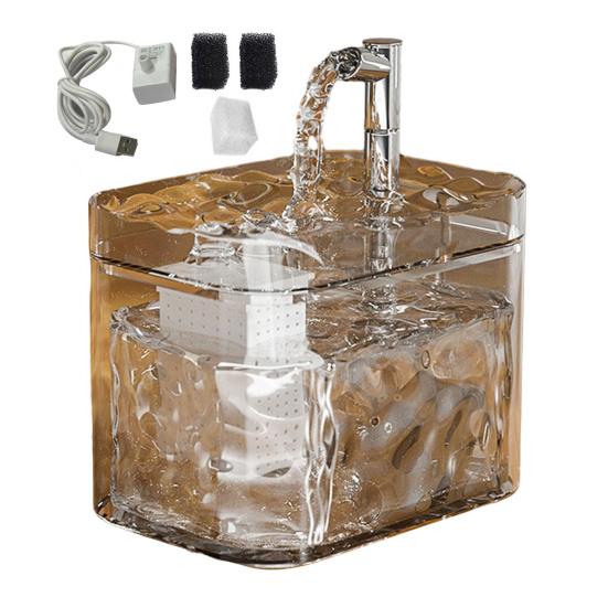 1,5 л прозрачный фонтанчик для домашних животных автоматический диспенсер для питья кошек с 3 фильтрующими губками электрическая миска для домашних кошек и собак