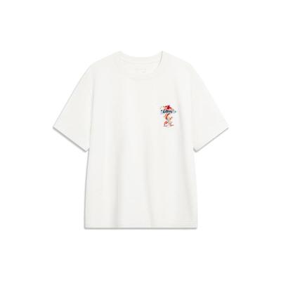 Вышитый узор круглый вырез пуловер короткий рукав футболка мужские топы Off-White AHSU009-4