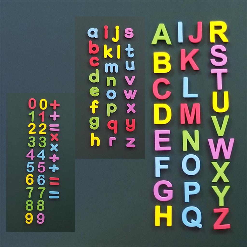 Магнитные буквы и цифры алфавит ABC 123 магниты на холодильник пластиковые образовательные дошкольные обучающие игрушки набор прописные строчные буквы математика